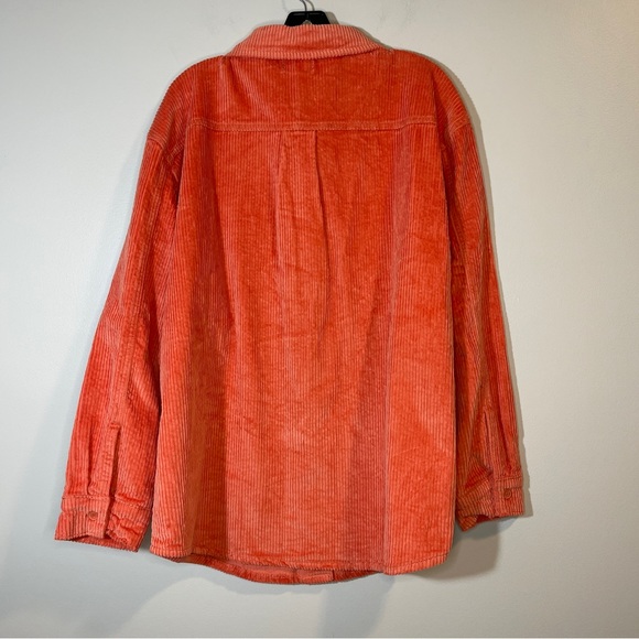 BP Nordstrom Corduroy Shacket Shirt Jacket Coral Apricot Size XL - Picture 6 of 6